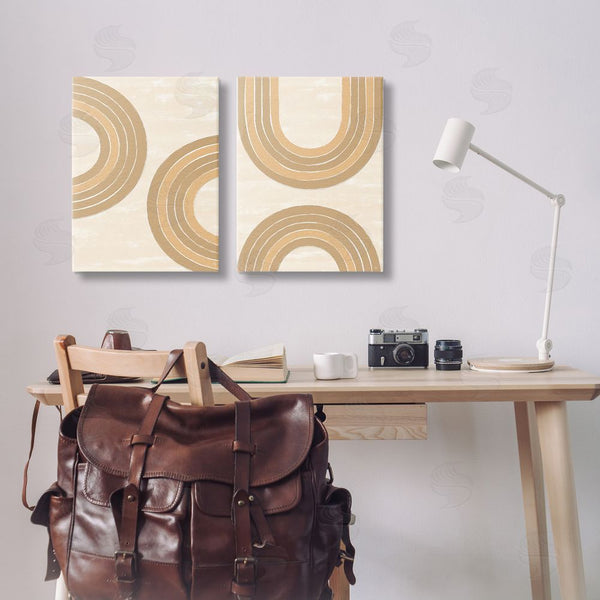 Stupell Industries Martina Pavlova | Neutral Beige Rainbows Wall Art
