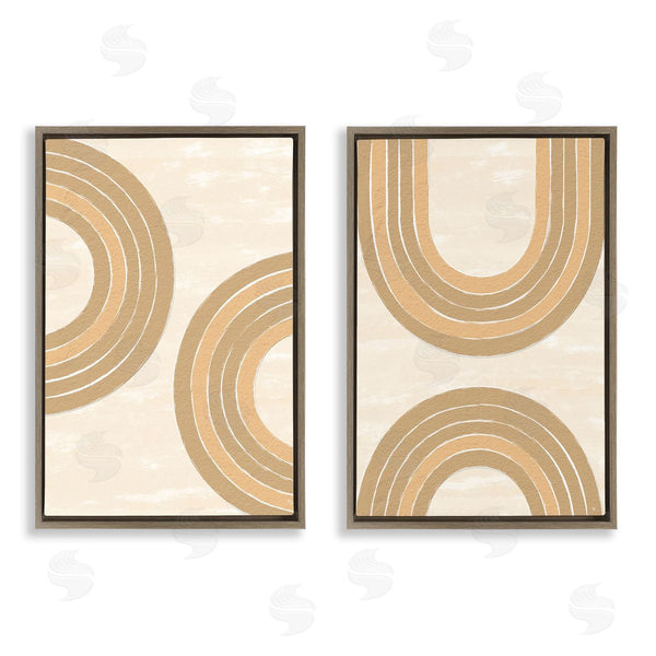 Stupell Industries Martina Pavlova | Neutral Beige Rainbows Wall Art
