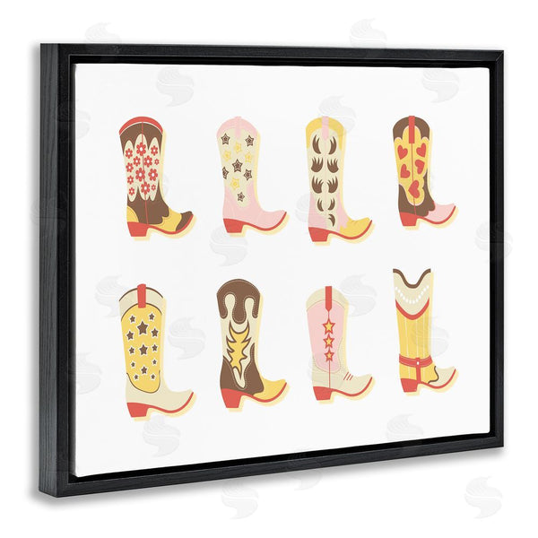 Stupell Industries Martina Pavlova | Neutral Patterned Cowboy Boots Wall Art