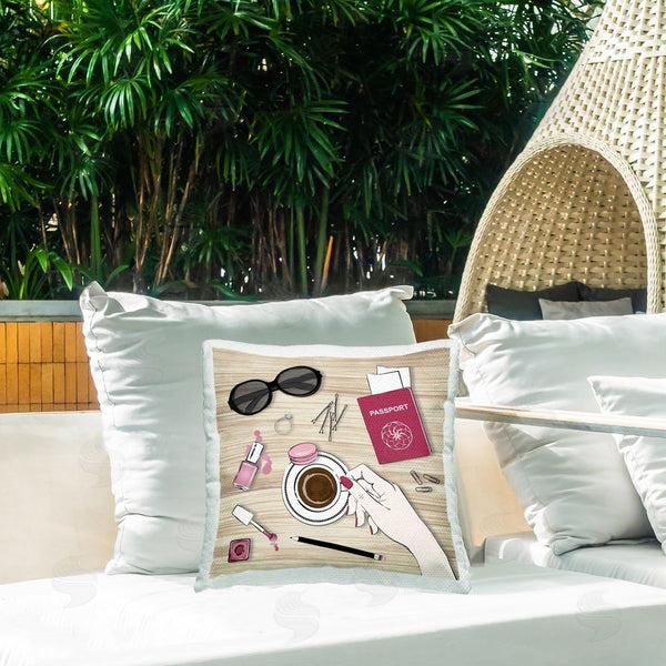 Stupell Industries Martina Pavlova | On My Desk View Printed Throw Pillow