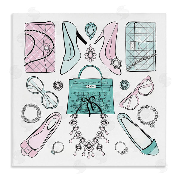 stupell industries Martina Pavlova | Pastel Fashion Accessories Wall Art