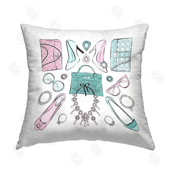 Stupell Industries Martina Pavlova | Pastel Fashion Pattern Printed Throw Pillow