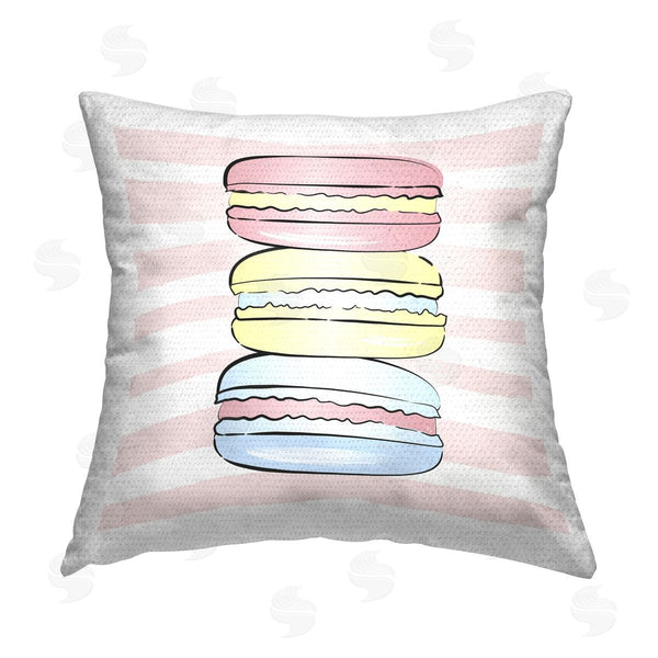 Stupell Industries Martina Pavlova | Pastel Stacked Macarons Printed Throw Pillow