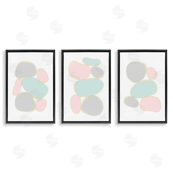 Stupell Industries Martina Pavlova | Pastel Stones On White