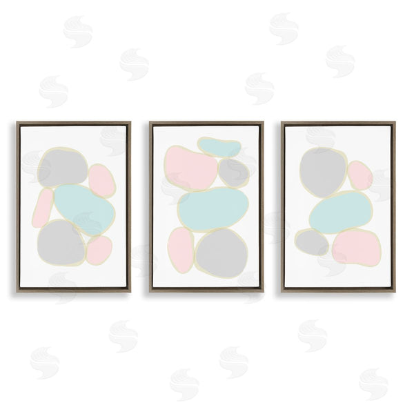 Stupell Industries Martina Pavlova | Pastel Stones On White