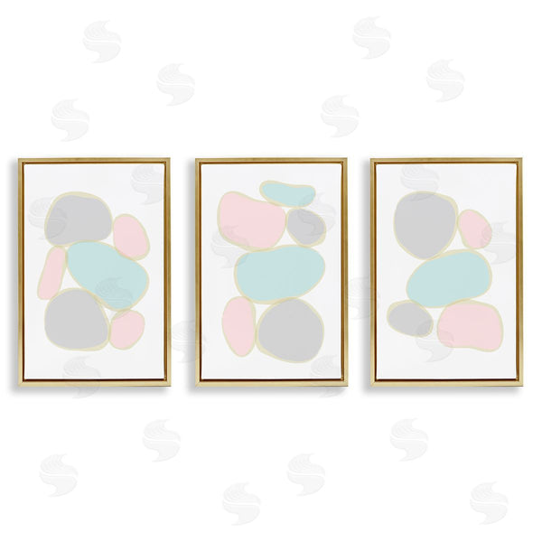 Stupell Industries Martina Pavlova | Pastel Stones On White