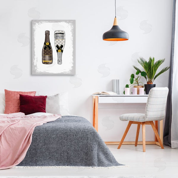 Stupell Industries Martina Pavlova | Patterned Champagne Bottles Wall Art