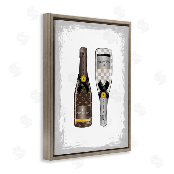 Stupell Industries Martina Pavlova | Patterned Champagne Bottles Wall Art