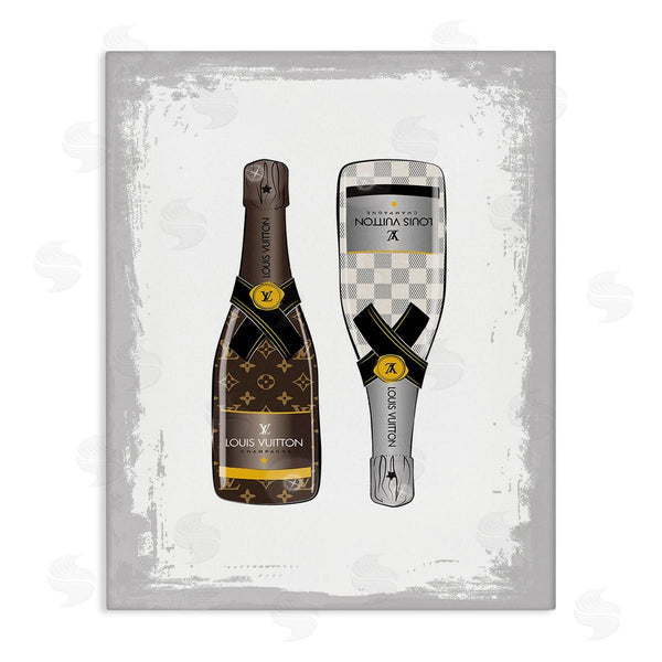 stupell industries Martina Pavlova | Patterned Champagne Bottles Wall Art