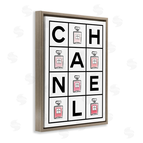 Stupell Industries Martina Pavlova | Perfume Bottle Bold Text Glam Pattern