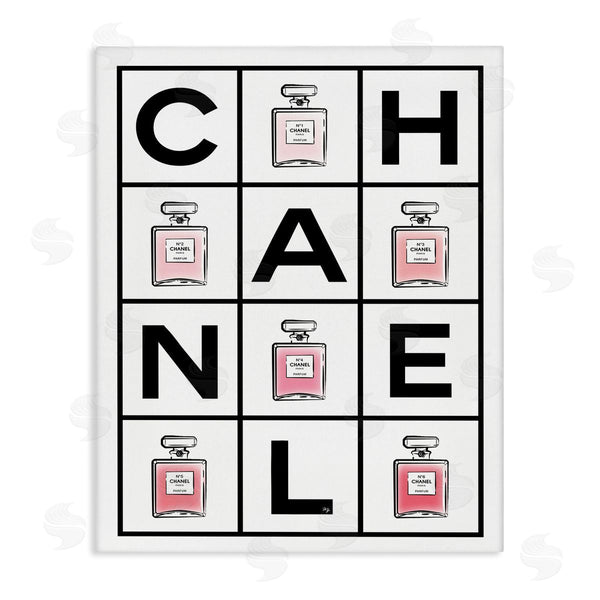 stupell industries Martina Pavlova | Perfume Bottle Bold Text Glam Pattern