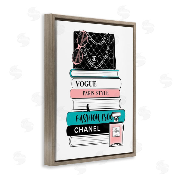 Stupell Industries Martina Pavlova | Pink & Blue Bookstack Wall Art