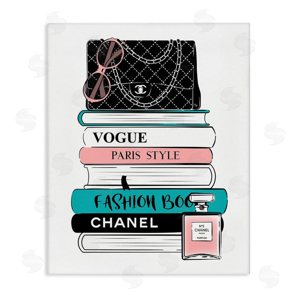 stupell industries Martina Pavlova | Pink & Blue Bookstack Wall Art