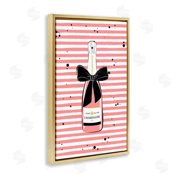 Stupell Industries Martina Pavlova | Pink Champagne On Stripes