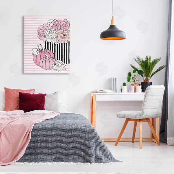Stupell Industries Martina Pavlova | Pink Florals & Pumpkins Wall Art