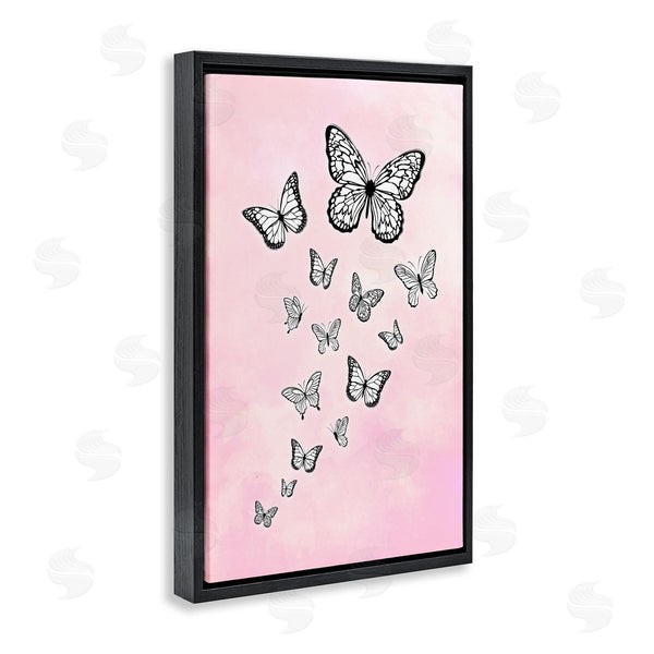 Stupell Industries Martina Pavlova | Pink Fluttering Butterflies Wall Art