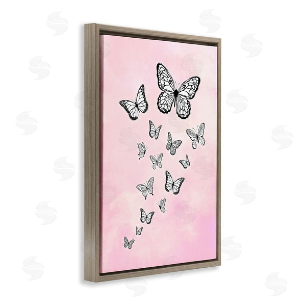 Stupell Industries Martina Pavlova | Pink Fluttering Butterflies Wall Art