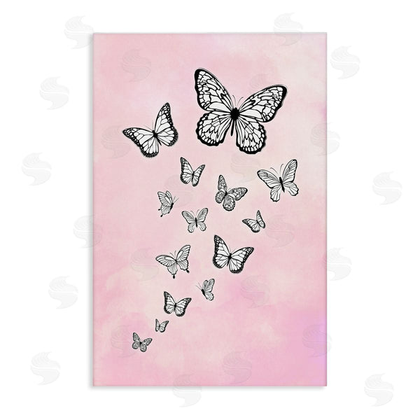 stupell industries Martina Pavlova | Pink Fluttering Butterflies Wall Art