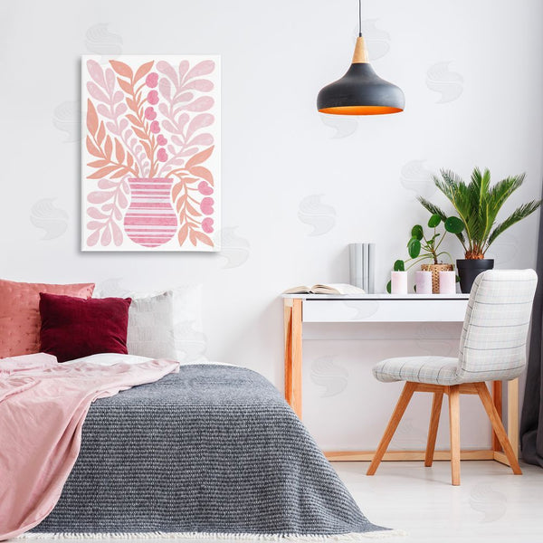 Stupell Industries Martina Pavlova | Pink Fronds Vase Wall Art