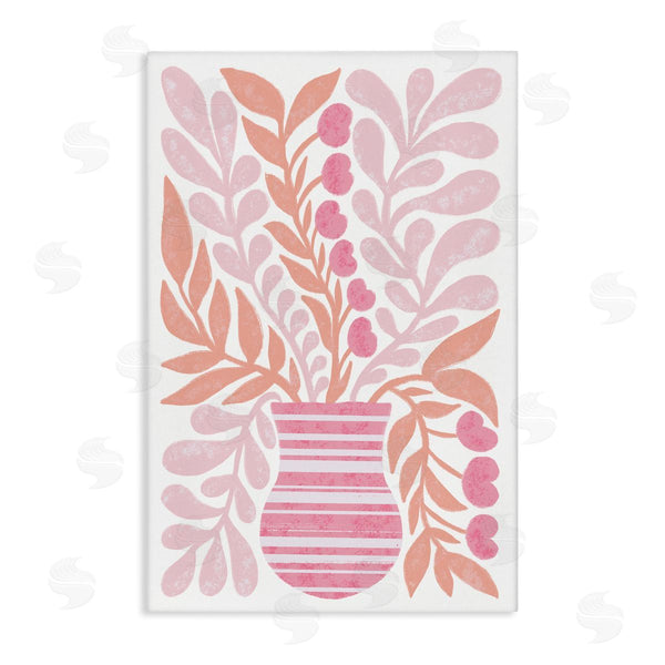 stupell industries Martina Pavlova | Pink Fronds Vase Wall Art