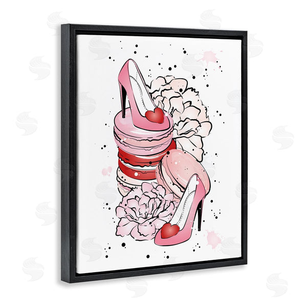 Stupell Industries Martina Pavlova | Pink Glam Heart Heels Macarons Wall Art