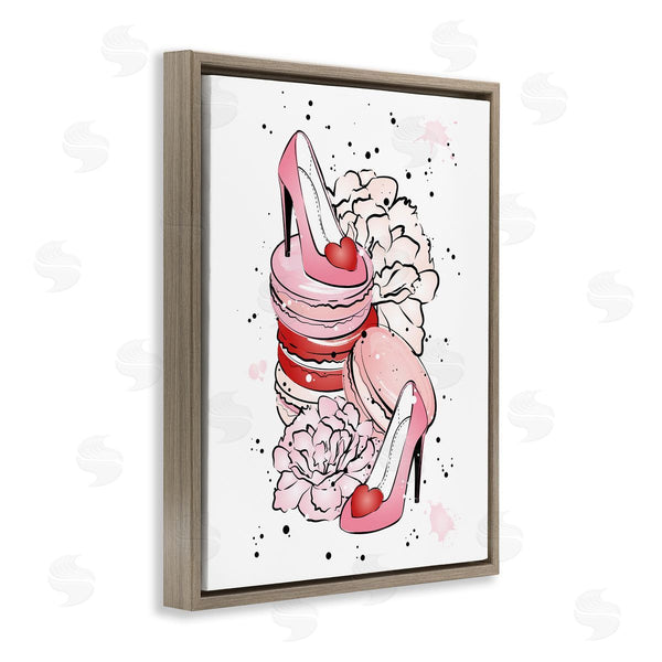 Stupell Industries Martina Pavlova | Pink Glam Heart Heels Macarons Wall Art