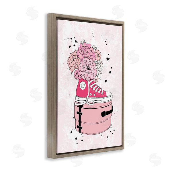 Stupell Industries Martina Pavlova | Pink Glam Sneaker Florals Wall Art