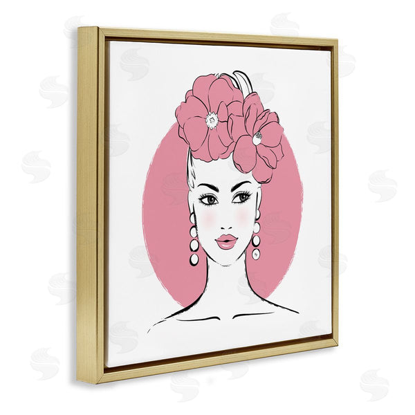 Stupell Industries Martina Pavlova | Pink Lady Portrait
