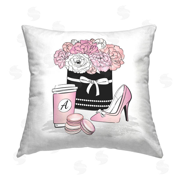 stupell industries Martina Pavlova | Pink Life Accessories Printed Throw Pillow