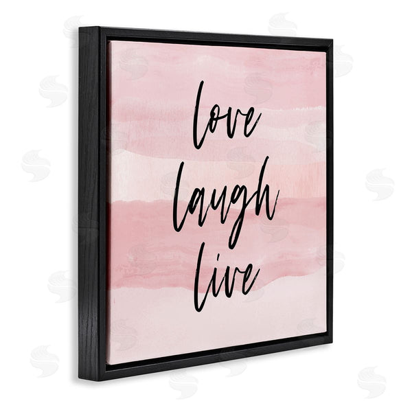 Stupell Industries Martina Pavlova | Pink Love Laugh Live Phrase