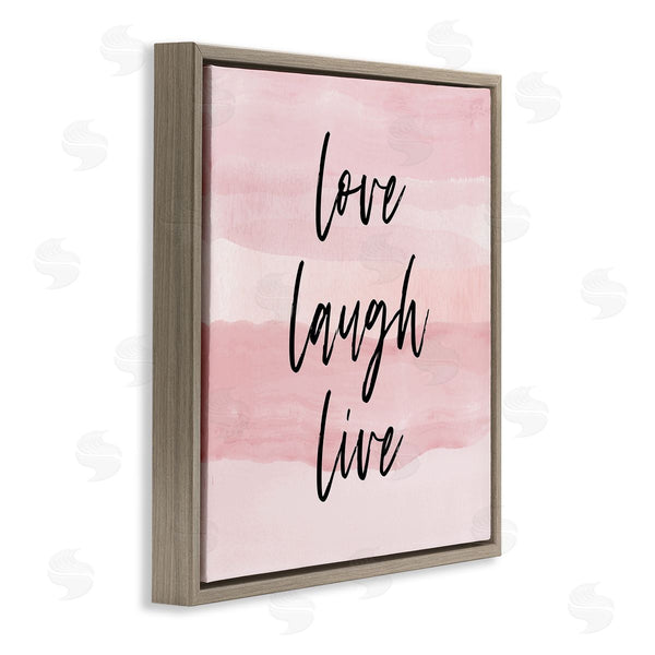 Stupell Industries Martina Pavlova | Pink Love Laugh Live Phrase