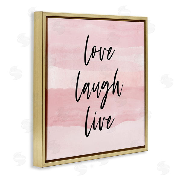 Stupell Industries Martina Pavlova | Pink Love Laugh Live Phrase
