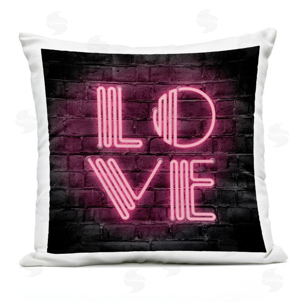 Stupell Industries Martina Pavlova | Pink Love Letters Urban Neon Printed Throw Pillow