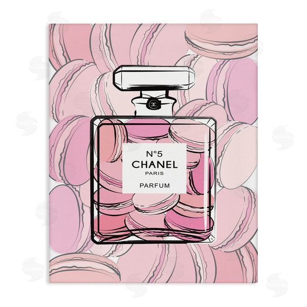 stupell industries Martina Pavlova | Pink Macaron Perfume Fashion Bottle