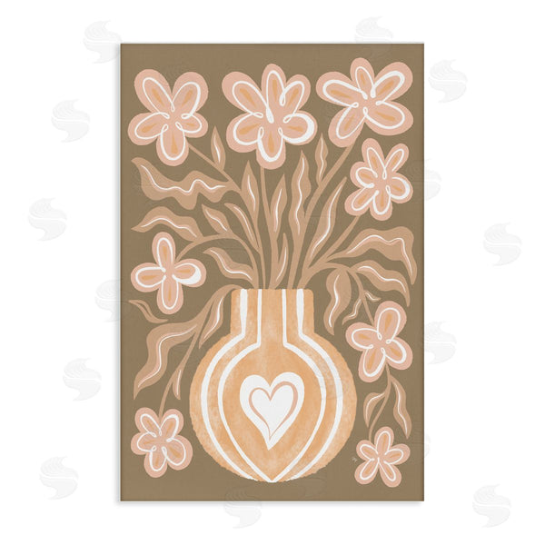 stupell industries Martina Pavlova | Pink Retro Flower Vase Wall Art