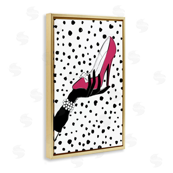 Stupell Industries Martina Pavlova | Pink Shoe With Dots