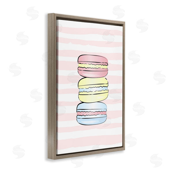 Stupell Industries Martina Pavlova | Pink Stripes Macarons