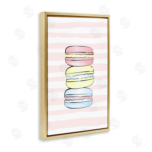 Stupell Industries Martina Pavlova | Pink Stripes Macarons