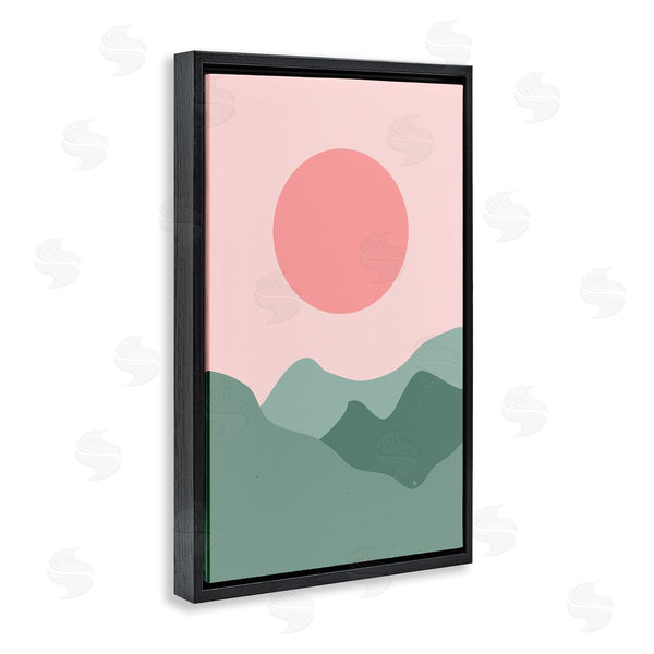 Stupell Industries Martina Pavlova | Pink Sun Green Mountains Wall Art