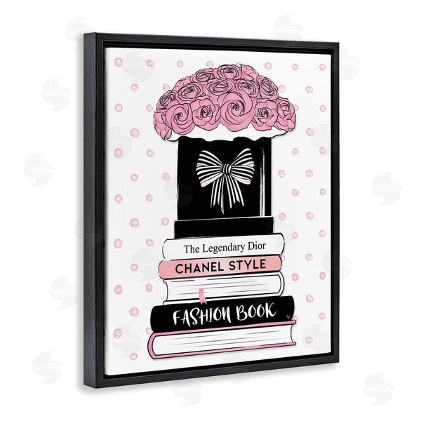 Stupell Industries Martina Pavlova | Polka Dot Fashion Bookstack Wall Art