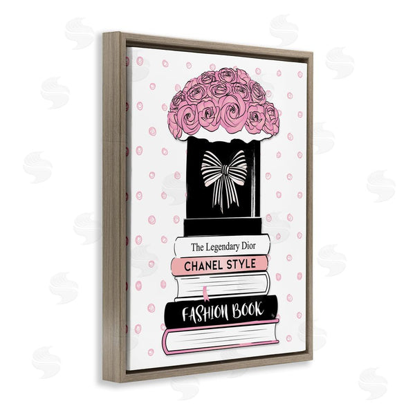 Stupell Industries Martina Pavlova | Polka Dot Fashion Bookstack Wall Art