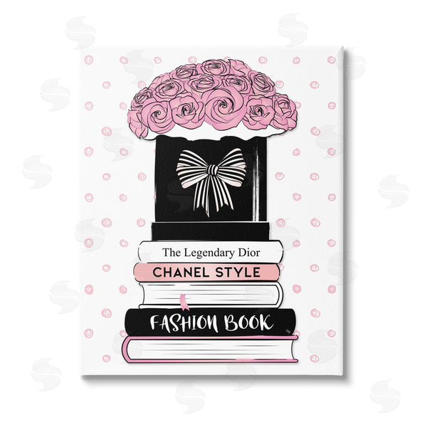 stupell industries Martina Pavlova | Polka Dot Fashion Bookstack Wall Art