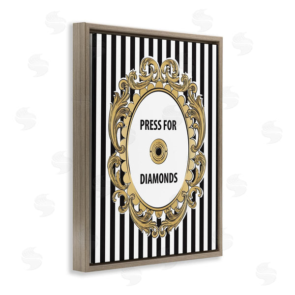 Stupell Industries Martina Pavlova | Press For Diamonds Phrase