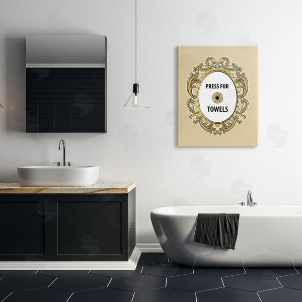 Stupell Industries Martina Pavlova | Press For Towels Ornate Bell Wall Art