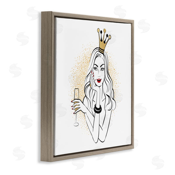 Stupell Industries Martina Pavlova | Princess With Champagne