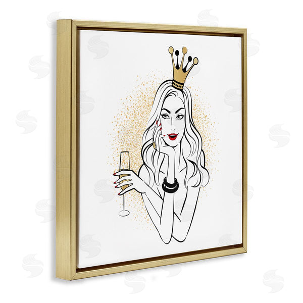 Stupell Industries Martina Pavlova | Princess With Champagne