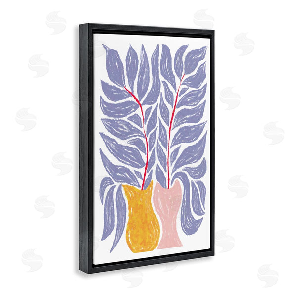 Stupell Industries Martina Pavlova | Purple Leaves In Vases Wall Art