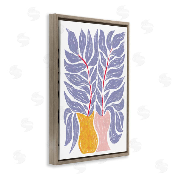Stupell Industries Martina Pavlova | Purple Leaves In Vases Wall Art