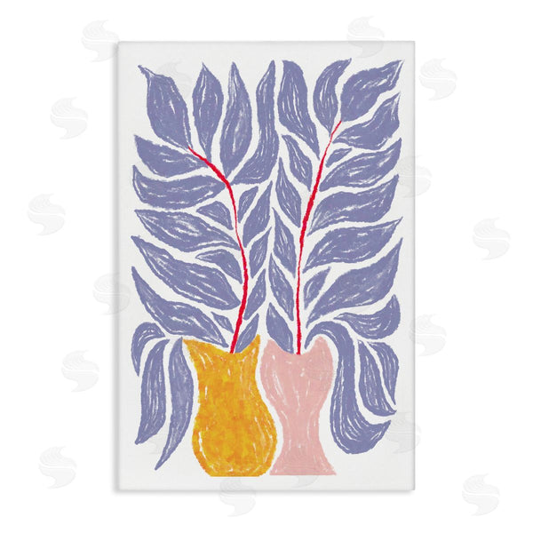 stupell industries Martina Pavlova | Purple Leaves in Vases Wall Art
