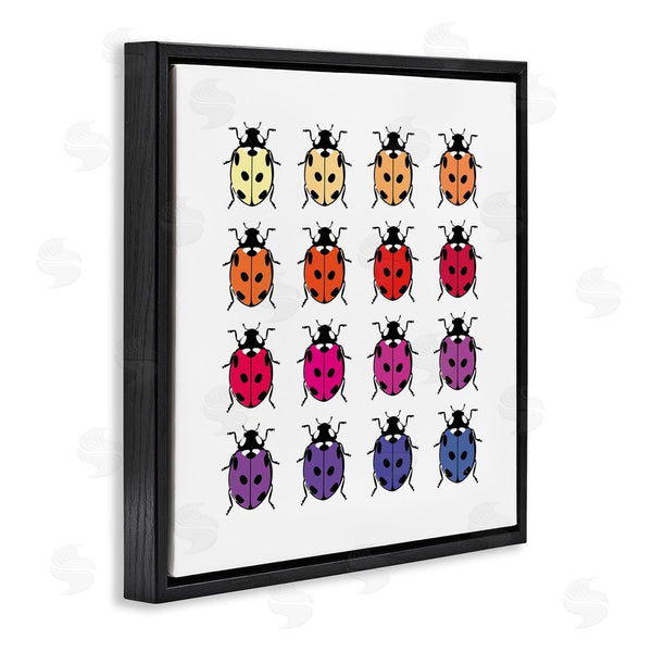 Stupell Industries Martina Pavlova | Rainbow Ladybugs Pattern Wall Art